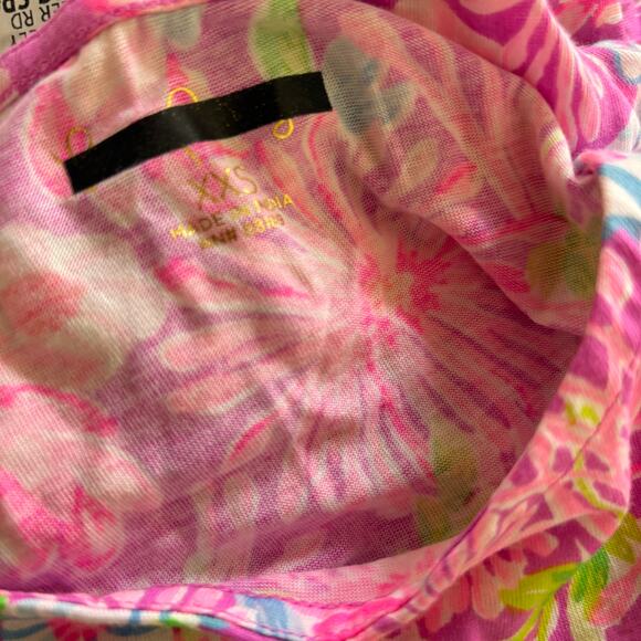 Lilly Pulitzer Jodee Swing Dress XXS NWOT Amythest Moms the Word Floral Tiered - Picture 10 of 10